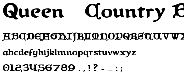 Queen & Country Bold  font